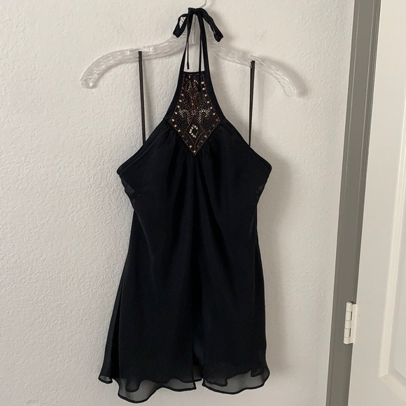 Express Silk Halter Top - Picture 1 of 12